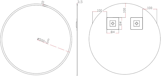 Essentials Glacies Round Frameless Bathroom Mirror 500 X 500mm 6 Essentials Glacies Round Frameless Bathroom Mirror 500 X 500mm - Image 4