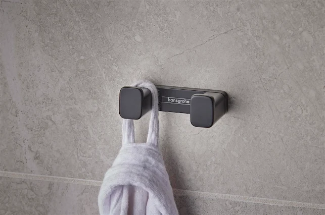 Hansgrohe AddStoris Double Robe Hook Matt Black - 41755670 3 Hansgrohe AddStoris Double Robe Hook Matt Black - 41755670