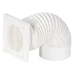 Airflow Flexible Ducting Wall Kit125mm White Grill 3 Meter - 90000438