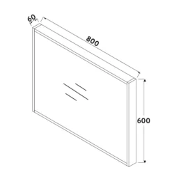 Regis Breeze Grey Oak Framed Bathroom Mirror - 800 X 600mm -Bathroom Supplies Sales 2024 053b7539 a1bd 4cf6 af0c 50bdab98a26a 1