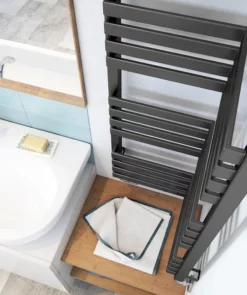 Terma Incorner Heated Towel Rail Modern Grey 1545 X 350mm