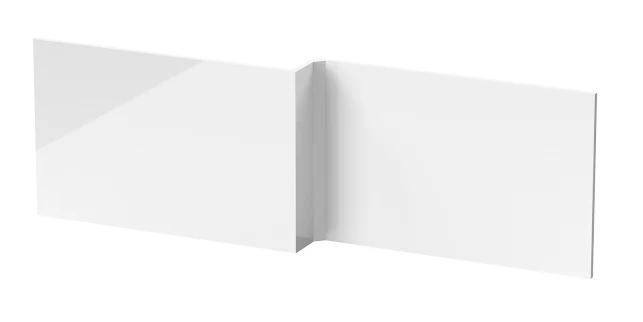 Ceramica L Shaped Shower Bath Side Panel - White Gloss MDF 1600mm 4 Ceramica L Shaped Shower Bath Side Panel - White Gloss MDF 1600mm - Image 2