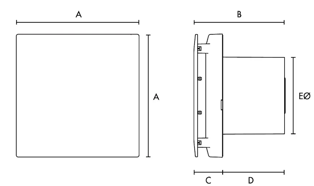 Manrose Quiet Timer Controlled 100mm Extractor Fan - CQF100T 4 Manrose Quiet Timer Controlled 100mm Extractor Fan - CQF100T - Image 2