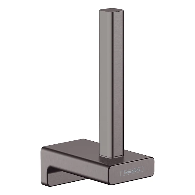 Hansgrohe AddStoris Spare Toilet Roll Holder Brushed Black - 41756340 3 Hansgrohe AddStoris Spare Toilet Roll Holder Brushed Black - 41756340