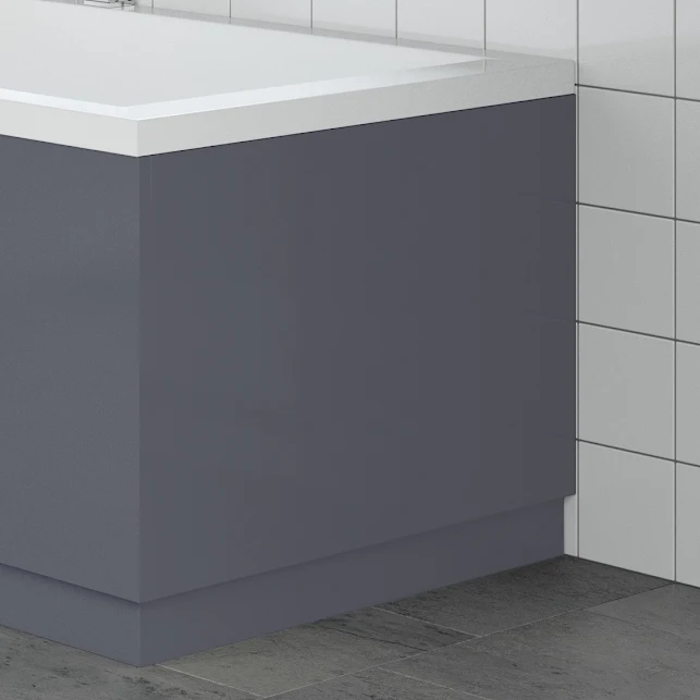 Artis Grey Gloss MDF Bath End Panel 700mm 3 Artis Grey Gloss MDF Bath End Panel 700mm