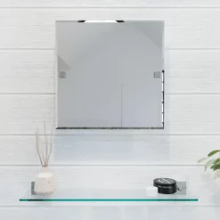 Croydex Flexi Fix Square Bathroom Mirror 380 X 380mm - QM441041