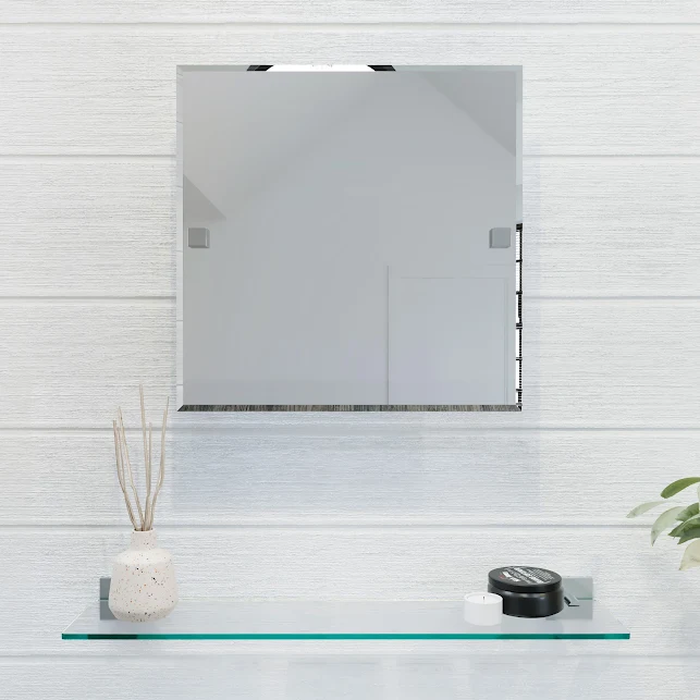 Croydex Flexi Fix Square Bathroom Mirror 380 X 380mm - QM441041 3 Croydex Flexi Fix Square Bathroom Mirror 380 X 380mm - QM441041