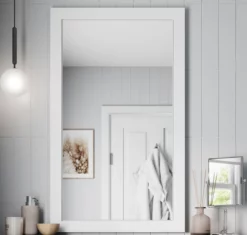 Artis Gloss White 600 X 1000mm Framed Bathroom Mirror