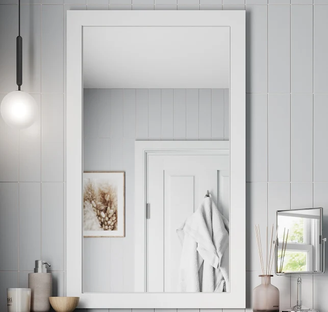Artis Gloss White 600 X 1000mm Framed Bathroom Mirror 3 Artis Gloss White 600 X 1000mm Framed Bathroom Mirror