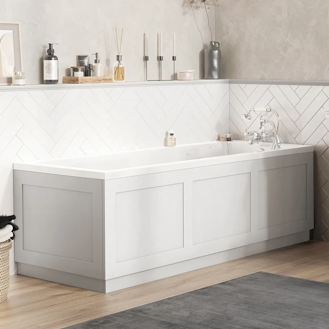 Park Lane Worcester Chalk White MDF Traditional Bath End Panel - 700mm 4 Park Lane Worcester Chalk White MDF Traditional Bath End Panel - 700mm - Image 2