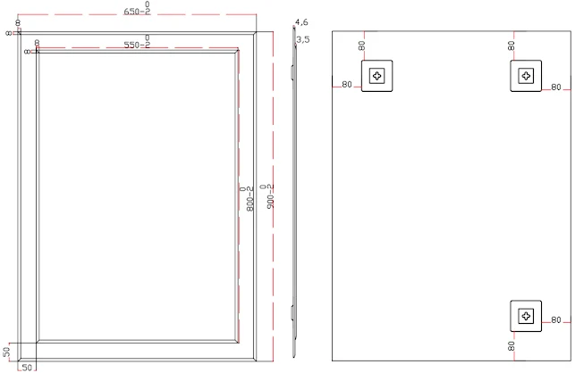 Essentials Specto Rectangular Frameless Bathroom Mirror 900 X 650mm 7 Essentials Specto Rectangular Frameless Bathroom Mirror 900 X 650mm - Image 5