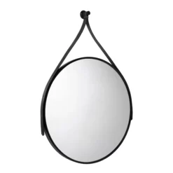 Croydex Metal Framed Bathroom Mirror With Leather Effect Hanging Strap - Matt Black -Bathroom Supplies Sales 2024 12784414 7859 4f90 bf22 2526d38df7a3