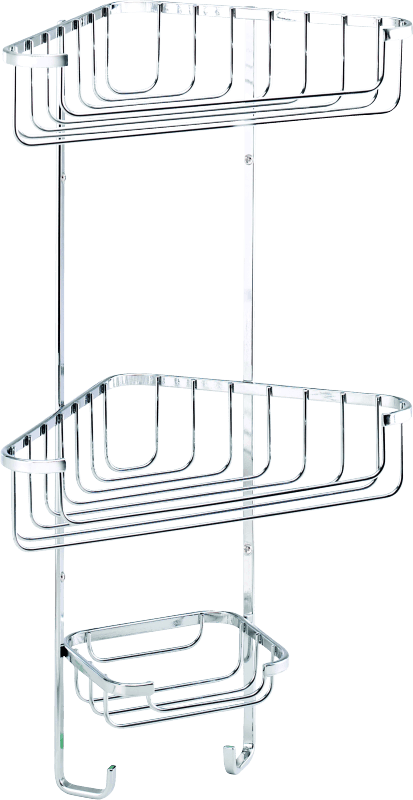 Croydex Rust Free Three Tier Corner Basket 3 Croydex Rust Free Three Tier Corner Basket