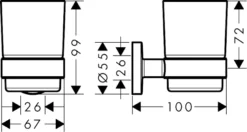 Hansgrohe Logis Universal Toothbrush Tumbler Chrome - 41718000 -Bathroom Supplies Sales 2024 15439182 a36f 4793 9069 7834c47e2f1e