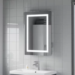 Artis Niteo LED Bathroom Mirror With Demister Pad And Shaver Socket 700 X 500mm - Mains Power