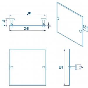 Croydex Flexi Fix Square Bathroom Mirror 380 X 380mm - QM441041 9 Croydex Flexi Fix Square Bathroom Mirror 380 X 380mm - QM441041 - Image 7