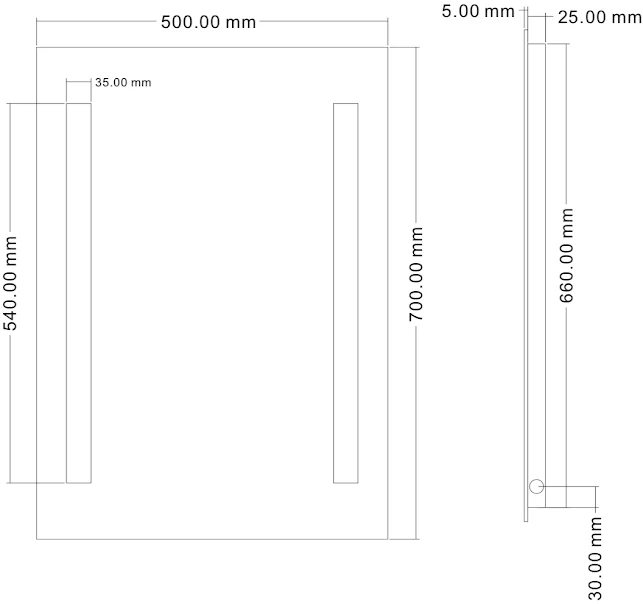 Artis Aqua LED Bathroom Mirror 700 X 500mm - Mains Power 7 Artis Aqua LED Bathroom Mirror 700 X 500mm - Mains Power - Image 5
