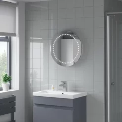 Artis Relucent Round LED Bathroom Mirror 500 X 500mm - Battery Operated