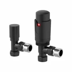 DuraTherm Angled Black Thermostatic Radiator Valve Pack - 15mm -Bathroom Supplies Sales 2024 1729f368 0881 467d 96aa 7af734afbbd1