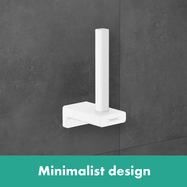 Hansgrohe AddStoris Spare Roll Holder - Matt White 5 Hansgrohe AddStoris Spare Roll Holder - Matt White - Image 3