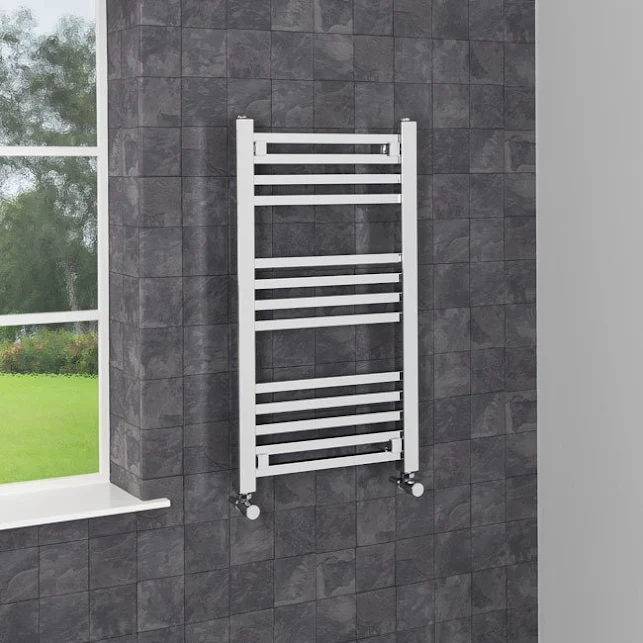 Dual Fuel Square Bar Heated Towel Rail - 800 X 450mm - Thermostatic 4 Dual Fuel Square Bar Heated Towel Rail - 800 X 450mm - Thermostatic - Image 2