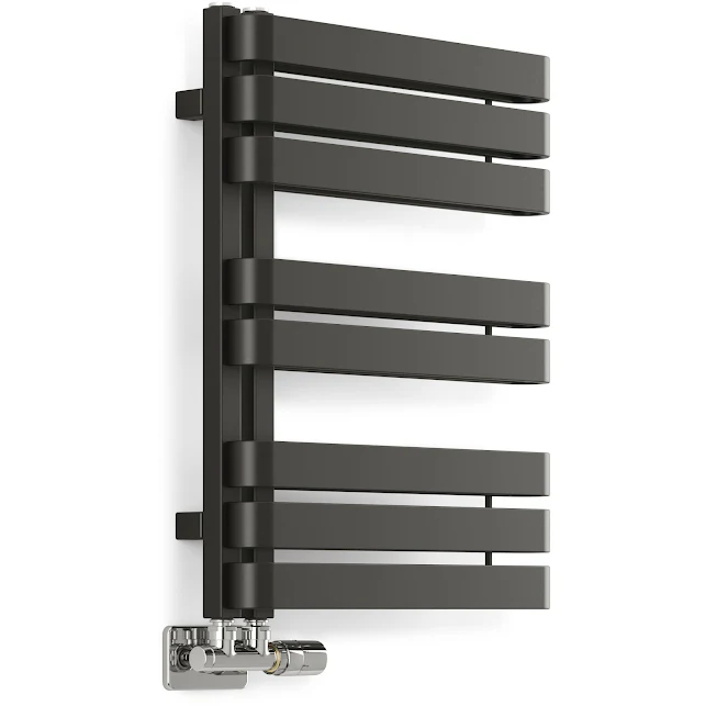 Terma Warp S Heated Towel Rail Matt Black 655 X 500mm 6 Terma Warp S Heated Towel Rail Matt Black 655 X 500mm - Image 4