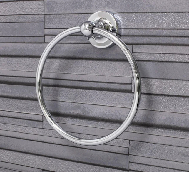 Croydex Worcester Flexi-Fix Chrome Towel Ring - QM461541 3 Croydex Worcester Flexi-Fix Chrome Towel Ring - QM461541