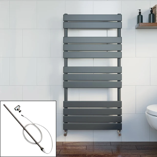DuraTherm Dual Fuel Flat Panel Heated Towel Rail - 1200 X 600mm - Manual Anthracite 3 DuraTherm Dual Fuel Flat Panel Heated Towel Rail - 1200 X 600mm - Manual Anthracite