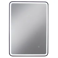 Croydex Henderson LED Illuminated Mirror Black Frame 500 X 700mm Mains Powered - MM830021E