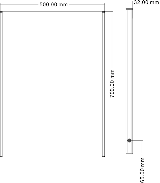 Artis Umbra LED Bathroom Mirror With Demister Pad 700 X 500mm - Mains Power 8 Artis Umbra LED Bathroom Mirror With Demister Pad 700 X 500mm - Mains Power - Image 6