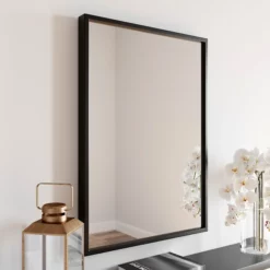 Vale Designs Rectangular Black Framed Mirror 700 X 500mm