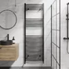DuraTherm Curved Heated Towel Rail Matt Black - 1800 X 600mm -Bathroom Supplies Sales 2024 2b250e88 0e56 4ec3 9952 60a4cb205749
