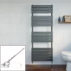 DuraTherm Dual Fuel Flat Panel Heated Towel Rail - 1600 X 600mm - Thermostatic Anthracite -Bathroom Supplies Sales 2024 2eba0992 c103 452e ac55 51a14a05a3ec