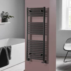 Towelrads Pisa Heated Towel Rail Black - 1200 X 500mm