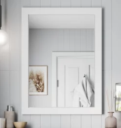 Artis Gloss White 600 X 800mm Framed Bathroom Mirror