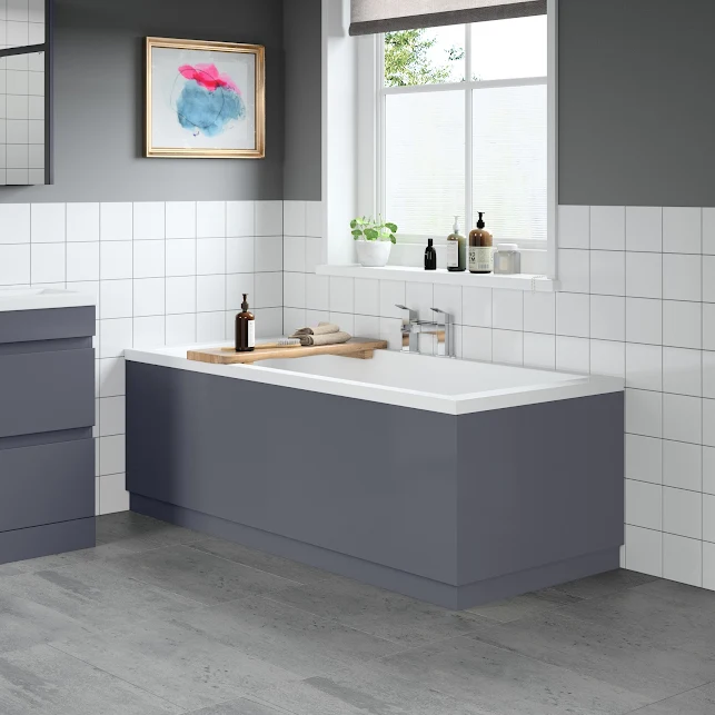 Artis Grey Gloss MDF Bath Side Panel 1800mm 5 Artis Grey Gloss MDF Bath Side Panel 1800mm - Image 3