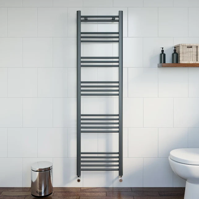 DuraTherm Heated Towel Rail Anthracite 1600 X 450mm Flat 3 DuraTherm Heated Towel Rail Anthracite 1600 X 450mm Flat