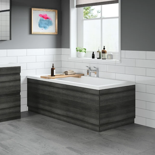 Artis Charcoal Grey MFC Bath Side Panel 1700mm 5 Artis Charcoal Grey MFC Bath Side Panel 1700mm - Image 3