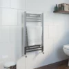 DuraTherm Square Bar Heated Towel Rail Chrome - 800 X 450mm