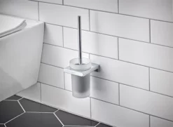 Hansgrohe AddStoris Wall Mounted Toilet Brush Holder Chrome - 41752000