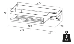 Tiger Caddy Shower Basket With Hook - Black -Bathroom Supplies Sales 2024 407a1cc2 a3bf 40a3 a559 04d6bc5aced2