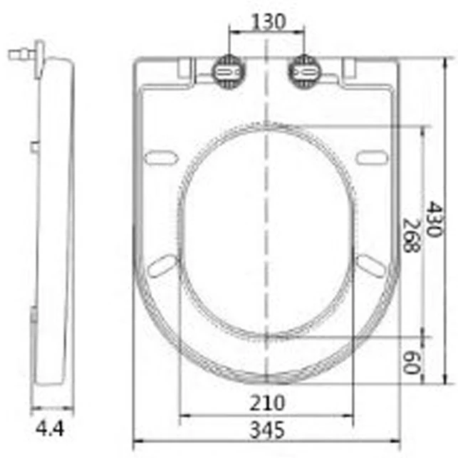 Ceramica Arles Soft Close D-Shape Toilet Seat - Top Fix White 4 Ceramica Arles Soft Close D-Shape Toilet Seat - Top Fix White - Image 2