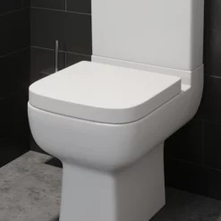 Affine Amelie Soft Close Square Toilet Seat - Top Fix White