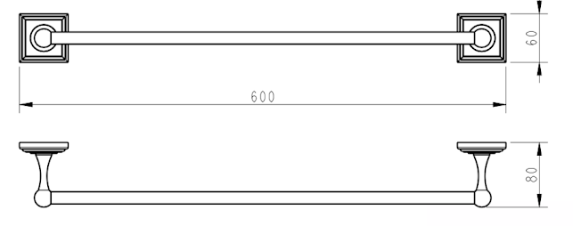 Architeckt Pluto Chrome Towel Rail 6 Architeckt Pluto Chrome Towel Rail - Image 4