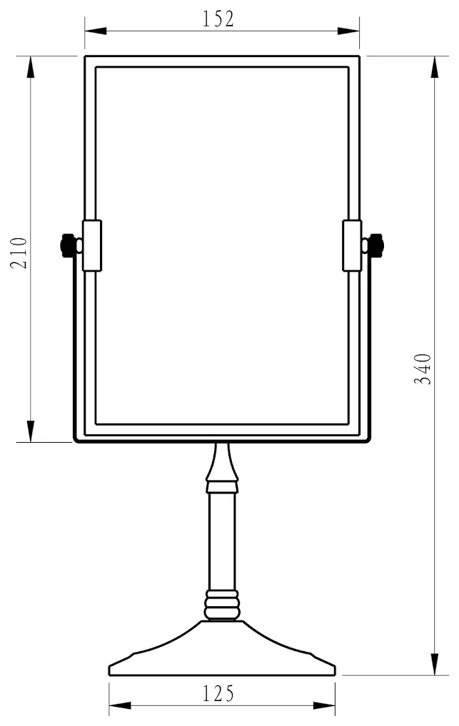 Vale Designs Free Standing Rectangular Shaving Mirror - Chrome 5 Vale Designs Free Standing Rectangular Shaving Mirror - Chrome - Image 3