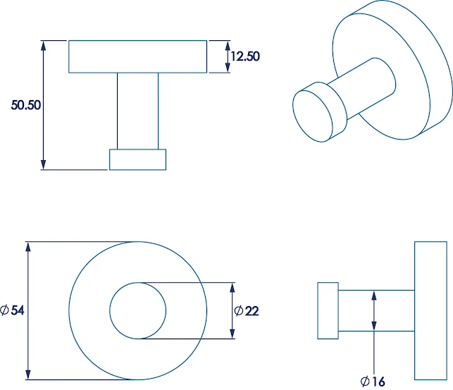 Croydex Flexi-Fix Epsom Robe Hook Matt Black - QM481721 7 Croydex Flexi-Fix Epsom Robe Hook Matt Black - QM481721 - Image 5