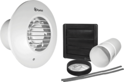 Xpelair Simply Silent Timer Controlled Round Extractor Fan With Fitting Kit 100mm - DX100TR