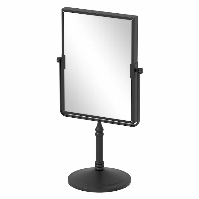 Vale Designs Free Standing Rectangular Shaving Mirror - Black 4 Vale Designs Free Standing Rectangular Shaving Mirror - Black - Image 2