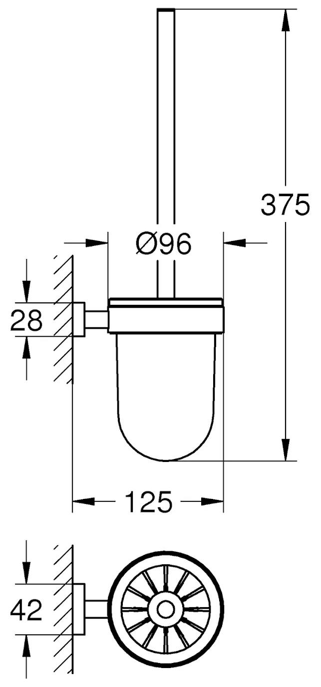 Grohe Essentials Cube Toilet Brush And Holder SuperSteel 40513DC1 4 Grohe Essentials Cube Toilet Brush And Holder SuperSteel 40513DC1 - Image 2