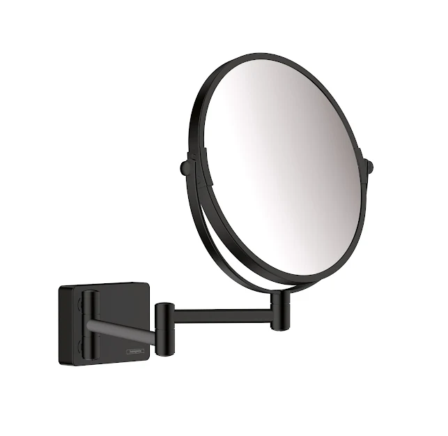 Hansgrohe AddStoris Shaving Mirror Matt Black - 41791670 3 Hansgrohe AddStoris Shaving Mirror Matt Black - 41791670